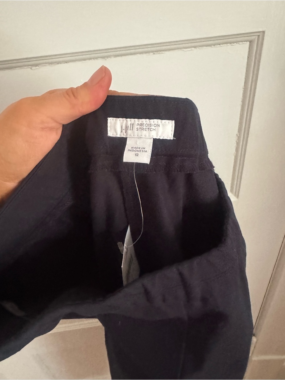 J Jill Precision Stretch Pull On Pants Womens 12 Navy Blue Straight Leg NWT - Picture 5 of 8